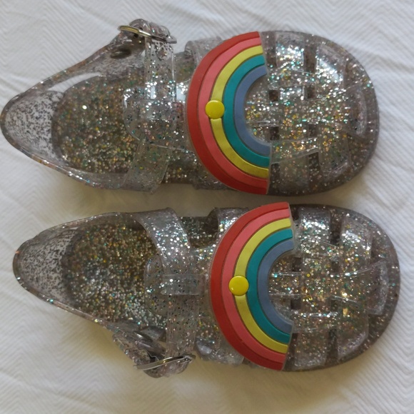 babyGap rainbow glitter sparkle jelly sandals toddler girls size 5 - Picture 2 of 9